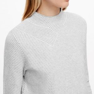 COS Rippled Jacquard Jumper in Gray